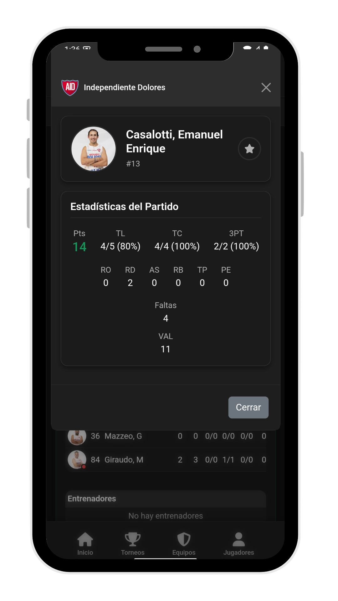 App móvil Playlio (pantalla 4)